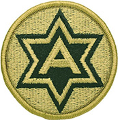 6th Army OCP Scorpion Shoulder Patch With Velcro